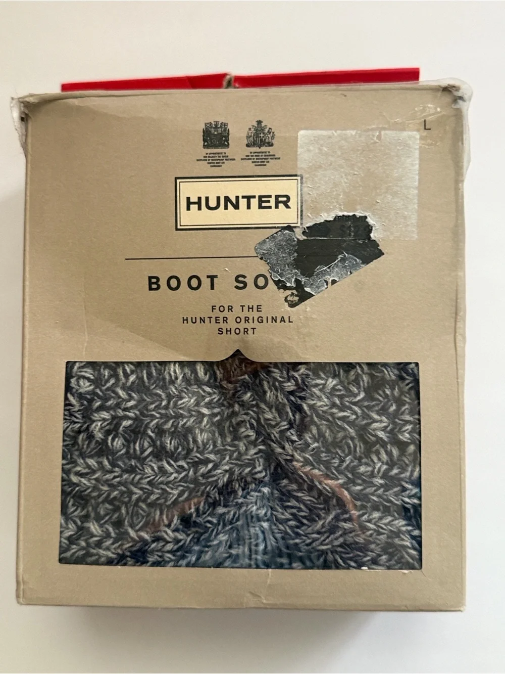 Hunter Men's Boot Socks navy & Gray Heather short sz L